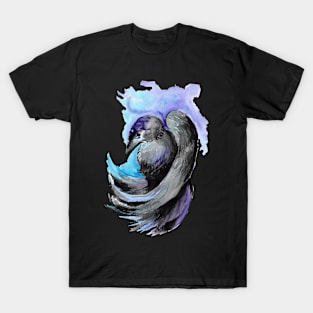 watercolour raven artwork - gothic art and designs T-Shirt